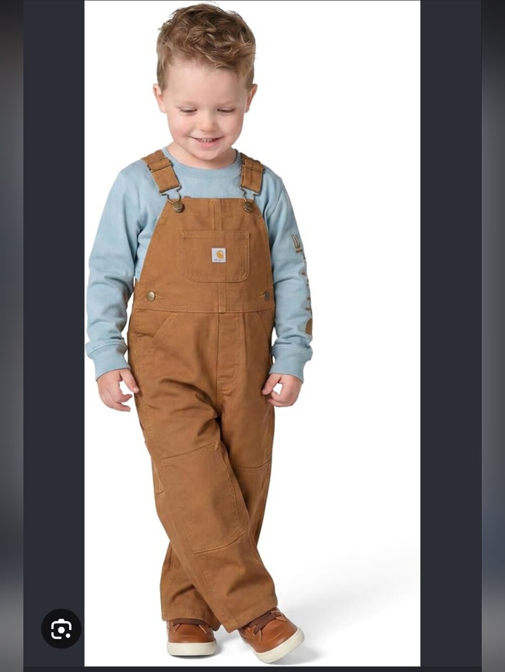 Carhartt Kids Tan Canvas Work Overalls